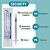 15 Pack 1ml Sringe,1cc Plastic Small Syringes for Scientific Labs,
