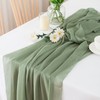 CHUQING Chiffon Table Runner Green Table Runner Wedding Sage Green