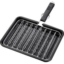 Wahei Freiz YR-3959 Yakitsudzumi Grilling Mesh, Cross- Grilling, Flip to Grill Both Sides, for Gas Flame
