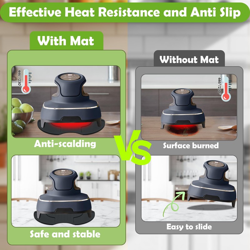 Air Fryer Trivets Silicone for Ninja Crispi, Pletpet Silicone Heat-Resistant