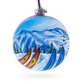 Park City Ski Resort, Utah, USA Glass Ball Christmas Ornament 4 Inches