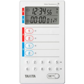 Tanita TD-428-WH Industrial Digital Timer, Washable Type, 100 Hours, White