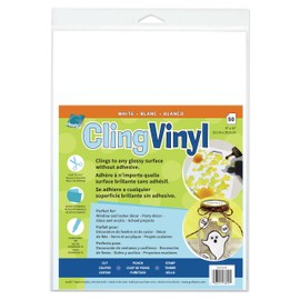 Grafix Pack of 50, White Static Film, Create Your Own Window Clings and Temporary Decorations, Just Stick to Any Glass, Acrylic, or Glossy Surface, 50-Pack, 50 Count