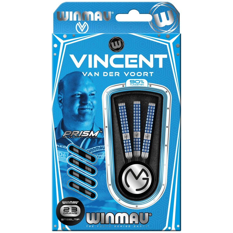 WINMAU Vincent Van Der Voort Tungsten Steeltip Darts Set 23g