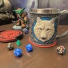 RPG D&D D20 Dice Drink Coaster Tableware - Color: 8ct