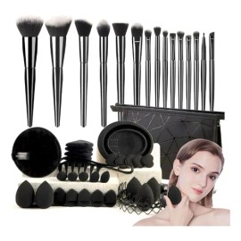 FAZXSSEA 49pcs Brochas De Maquillaje Profesional + Herramientas Cosméticas Estuche - Alta Calidad Para Maquilladoras Y Princi Brochas Maquillaje Profesional Brochas Maquillaje Kit De Maquillaje Brocha