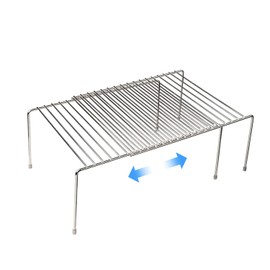 Tomorotec Space-Saving Stainless Steel Storage Rack, 12.8-22.8 in, Silver, Easy to Install, Versatile Design