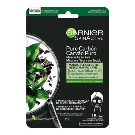Garnier Mascarilla Facial Carbón Con Ácido Hialurónico Tipo de piel Grasa