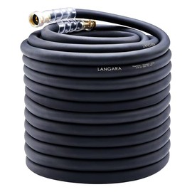Heavy Duty Premium Garden Hose 150ft x 5/8", 300PSI Working, 1000PSI Burst, Water Hose with Transparent Swivel Handle - Hot/Cold Water - Five Layered Braiding for Durability