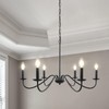 Cunfash 6-Light Black Chandelier for Dining Room, Farmhouse Industrial Chandelier