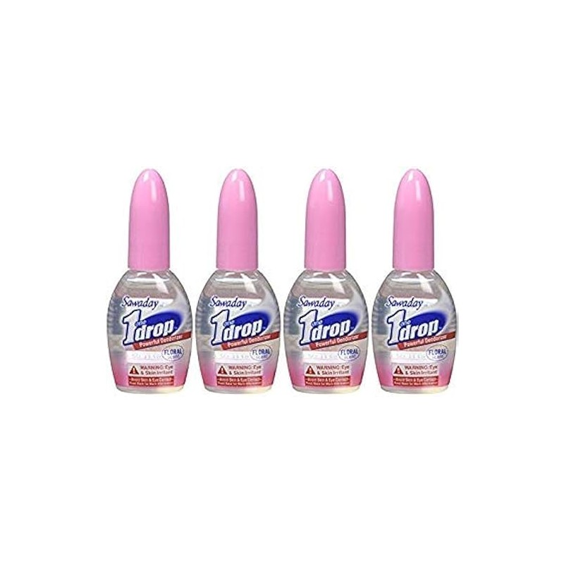 One-Drop Powerful Bathroom Deodorizer Floral (Pack of 4)
