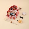 DYSHAYEN Stripe Travel Makeup Bag with Compartments Clear Coated Cosmetic