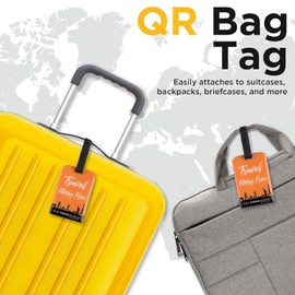 tag8 Travel Worry Free Luggage Tags with Airport Tracer Code, Bag Tags for Travel Suitcase Handbag | Perfect to Quickly Spot Luggage Suitcase | Stop Losing, Start Tagging - Pack 2
