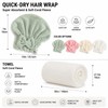 Hair Wrap Towel Set - Hair Towel Cap - Coral