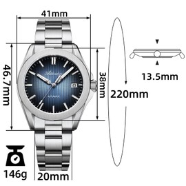 ADDIESDIVE NH35 Automatic Dress Watch for Men Sunray Dial 200M Waterproof Sapphire Glass Luminous Minimalist Fashion Simple Men Wrist Watches