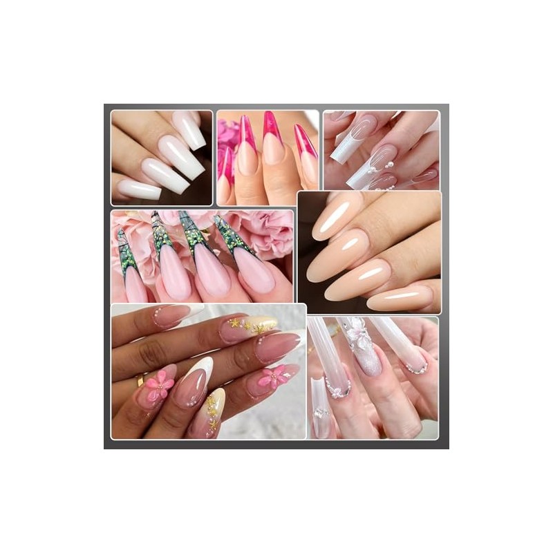 CHERIMOYA Formas de Uñas para Polygel,120 Pcs 12 Tamaños con