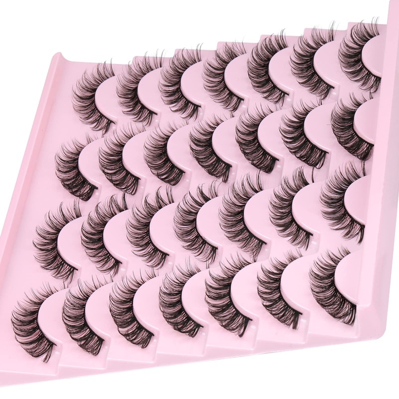 Russain Strip Lashes D Curl False Eyelashes Natural Look Wispy