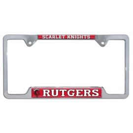 Rutgers chrome metal license plate frame