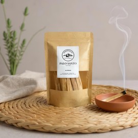 Palo Santo Incense Wood, 10 Scented Wood Sticks, Wooden Sticks from Peru, Natural Sacred Wood for Cleaning, Meditation & Spirituality, Premium Quality, Handmade (Pack of 10)