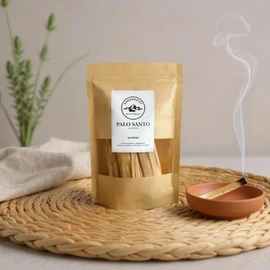 Palo Santo Incense Wood, 10 Scented Wood Sticks, Wooden Sticks from Peru, Natural Sacred Wood for Cleaning, Meditation & Spirituality, Premium Quality, Handmade (Pack of 10)