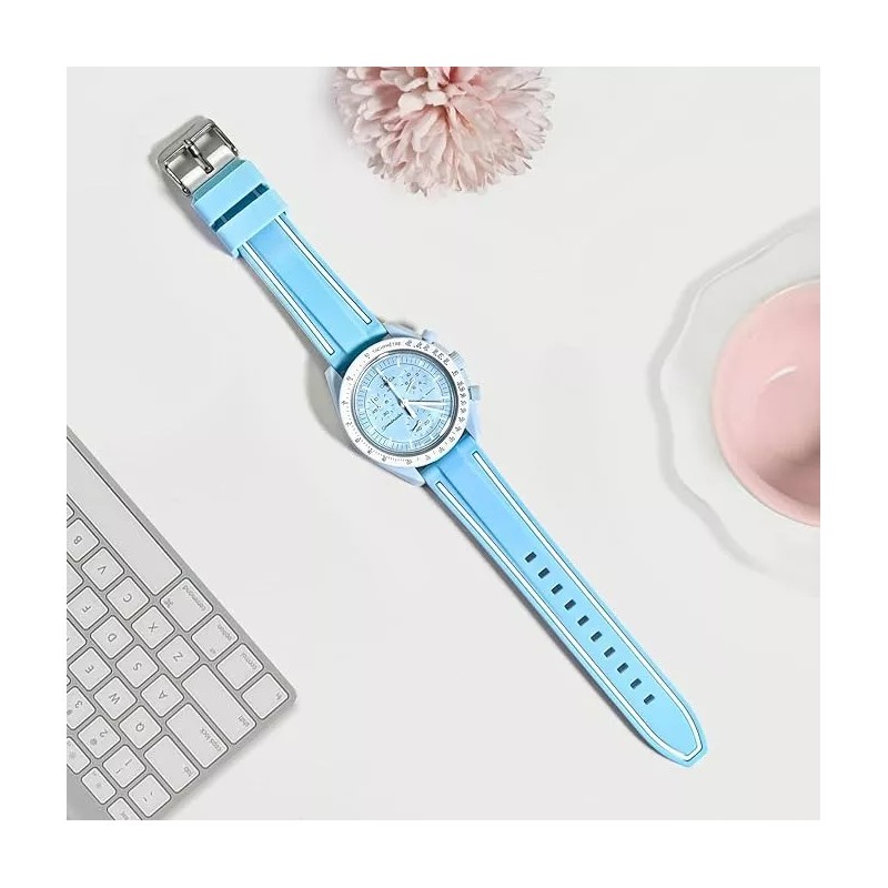 Estuchelandia Correa Para Reloj Compatible Con Omega X Swatch Moonswatch