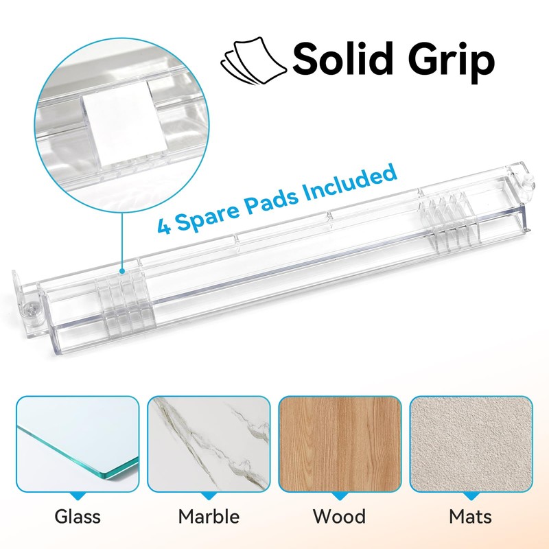 Clear Mahjong Racks with Pushers, Non-Slip Set of 4 Mahj