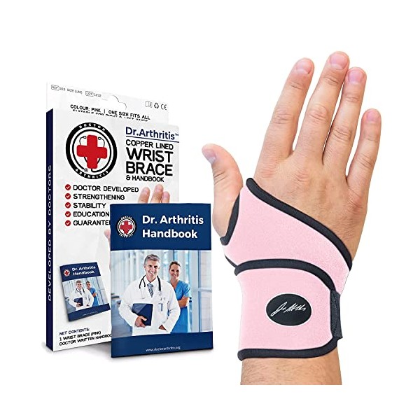 Doctor Developed Premium Wrist Support/Strap/Wrist Brace/Hand Support Doctor Written Handbookâ Wrist Injuries, Joint Disease, Sprains & More (Single)