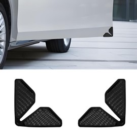 Lyxheth 2PCS Car Door Corner Protector Edge Guard, Car Door Edge Protector, Carbon Fiber Anti-Collision Cars Door Corner Trim, Self-Adhesive Doors Corner Scratch Sticker Film for Cars (Black)