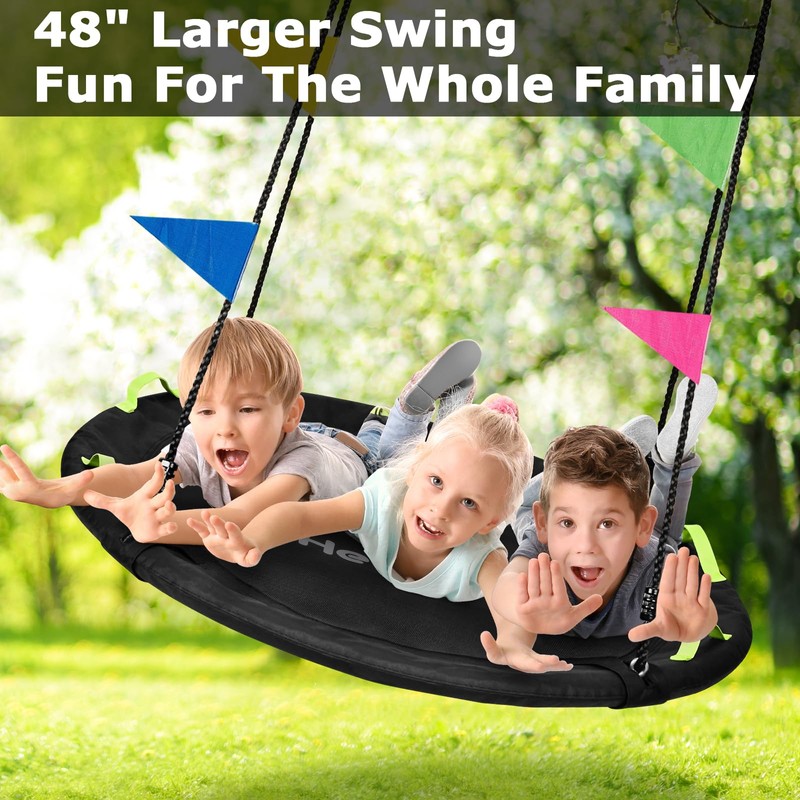 HeyZoo 48 inch Tree Swing, Larger Saucer Flying Swing for