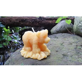 Baby Bear Standing Cub Beeswax Candle / 100% Natural/Gift/Birthday/Bees Wax/Candles/Animal/Nature