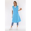Women's Sleeveless Cooking Apron Apron Button Gown Plain House Dress,