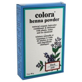 Colora Henna Powder Hair Color Black 2oz (6 Pack)