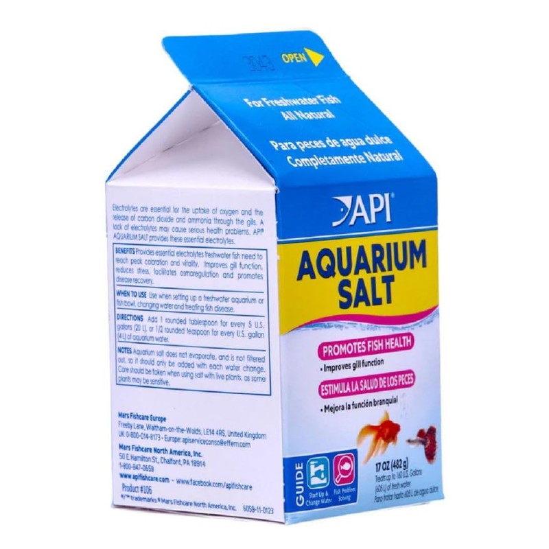API AQUARIUM SALT Freshwater Aquarium Salt 17-Ounce Box