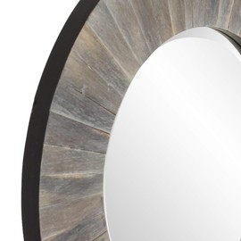Howard Elliott Henley Mirror, Dark Rustic Wood