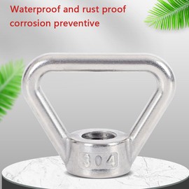 2 pcs of M12 304 Stainless Steel Heavy Duty Lifting Eye nut M12 Triangle Ring Shape Lifting Eye Nut Threaded Nut Fastener