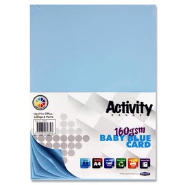 Premier Stationery A4 160 GSM Card - Baby Blue (Pack of 50)