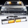 OPPBUY Strobe Light for Trucks,Amber White Emergency Dash Windshield with