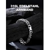 Bandmax Men's Women's Stainless Steel Chain Cuban Curb Bracelet 8