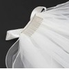 LADYGG Wedding Veil White Pearl Bow Wedding Hair Clip Tulle