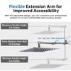 G-Promise All Metal 10 Inches Rainfall Shower Head with Handheld