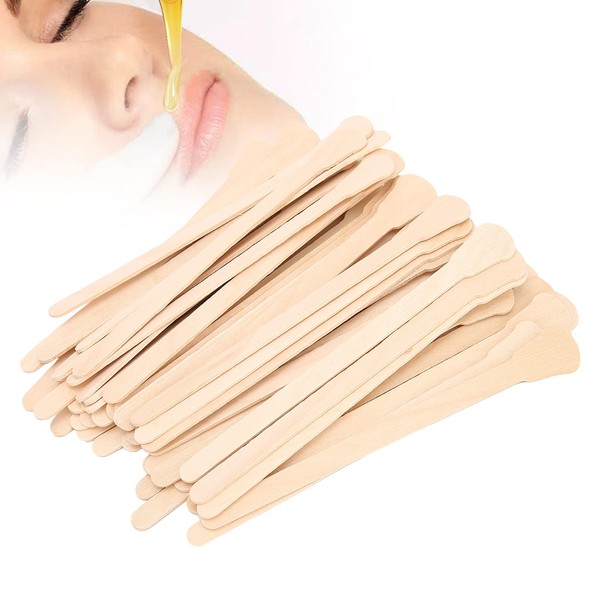 50 pieces wooden wax applicator sticks, eyebrow wax sticks, wooden wax spatula for face and small hair removal sticks for hair removal