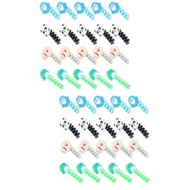 Gatuida 40pcs Adorable Cable Wire Organizers Cable Wraps Penguin Dinosaur Panda Practical Spiral Shape Protectors for Desktop and Home Use