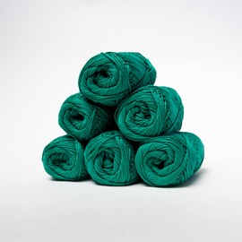 B.B.B. Filati - Amigurumi Pure Cotton Yarn Super Soft Suitable for Dolls and Figures in Washing Machine for Iron/Crochet Hooks: 3-4 Green Flag 616 6 Pack 300g