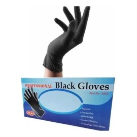 Black Gloves Guantes Con 20 Pz Black Gloves Reutilizables