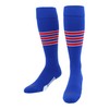 TCK Performance Baseball/Softball Socks (Royal/White/Scarlet, Medium)