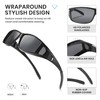 Cyxus Fit Over Sunglasses Polarized Wrap Around glasses UV400 Protection