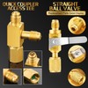 Tujoe 12 Pcs Air Conditioning Refrigerant Compact Ball Valve Coupler