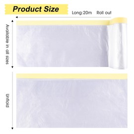 LLPT Tape and Drape Pre-Taped Masking Film | Versatile Painter's Plastic Dust Sheets for Auto Wall Furniture Painting and Spraying Protection (MFTW1502) | 150cm(Unfolded) x 20m | 2 Pack