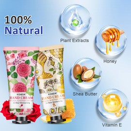 KONEUK 32 Pack Hand Cream Gift for Women, Bulk Hand Lotion Travel Size for Dry Cracked Hands, Mini Moisturizing Hand Cream for Christmas Gifts, Mom Gifts, Stocking Stuffers and Bridal Shower Favors