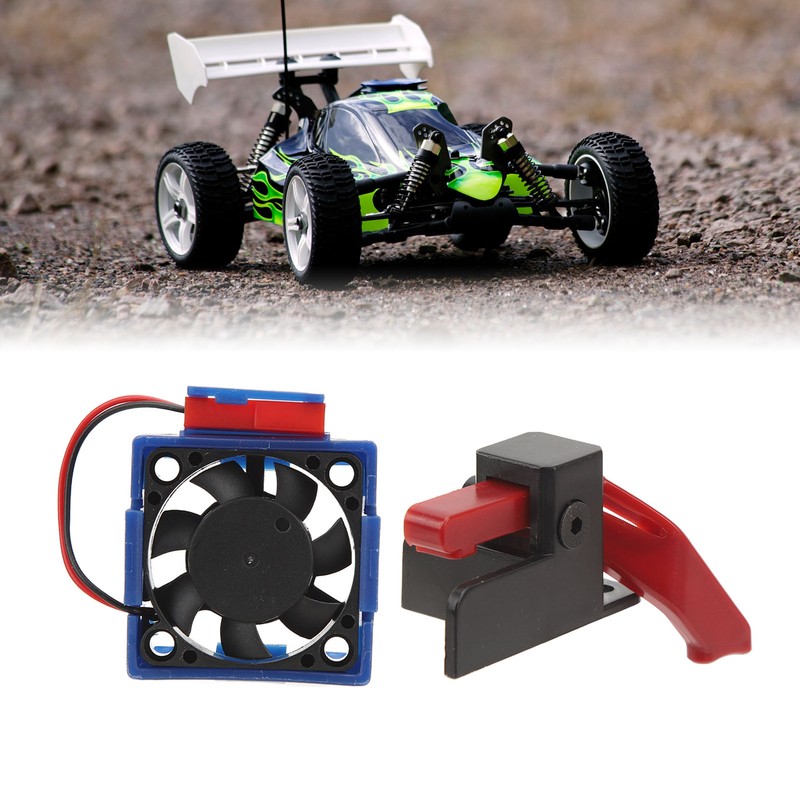 ESC Cooling Fan ESC Reset Switch Set for Traxxas VXl